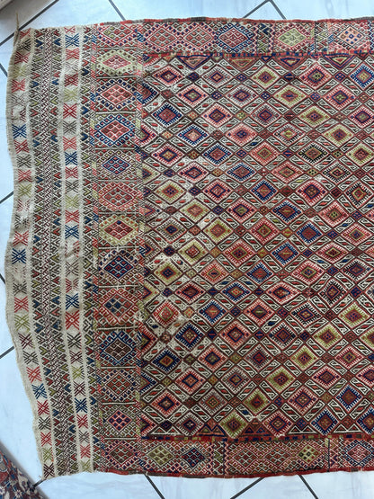 Antique Turkish Jajim Wool Rug 5’6” x 14’5” - Tampa Home & Garden Store