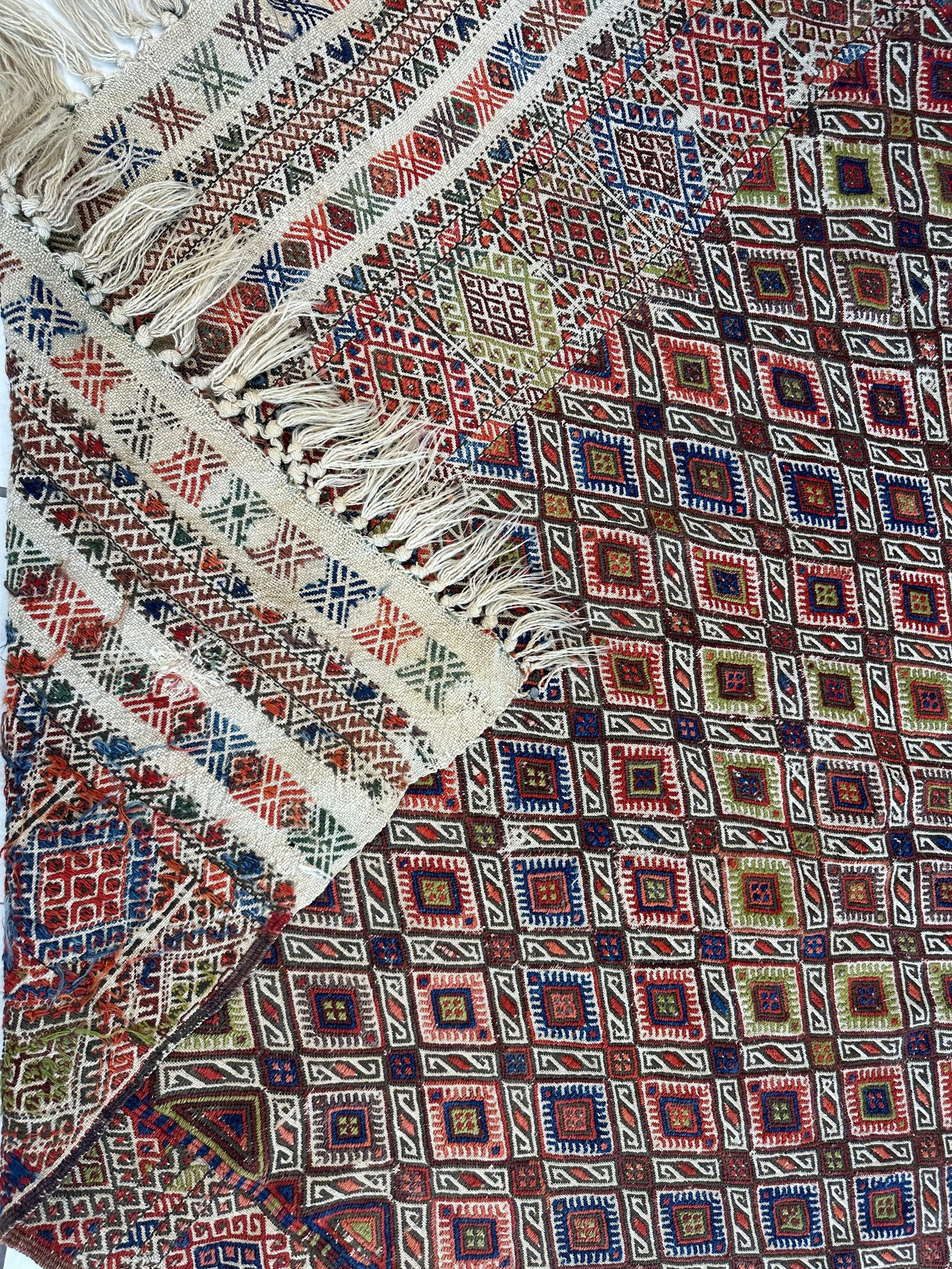 Antique Turkish Jajim Wool Rug 5’6” x 14’5” - Tampa Home & Garden Store