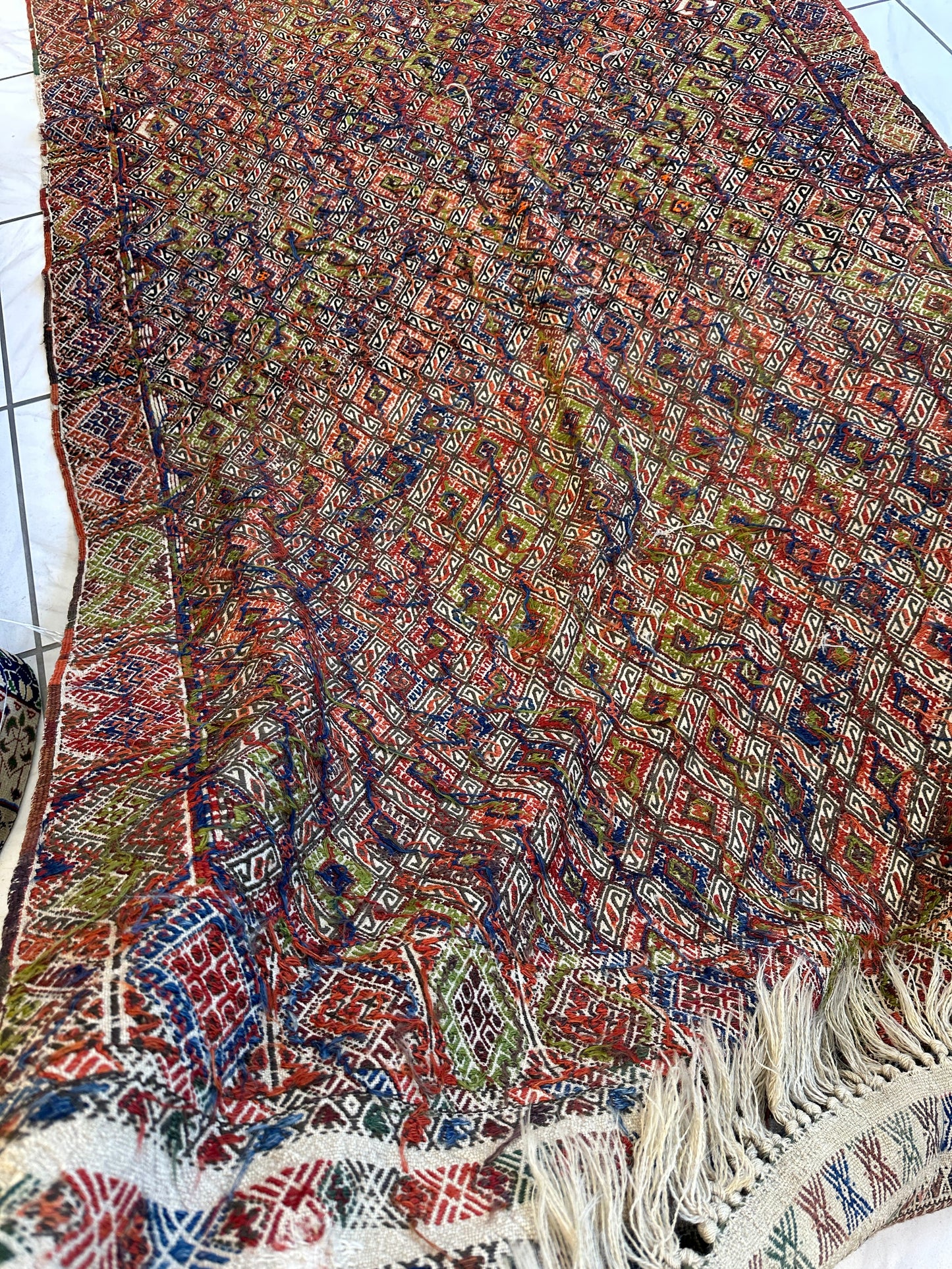 Antique Turkish Jajim Wool Rug 5’6” x 14’5” - Tampa Home & Garden Store
