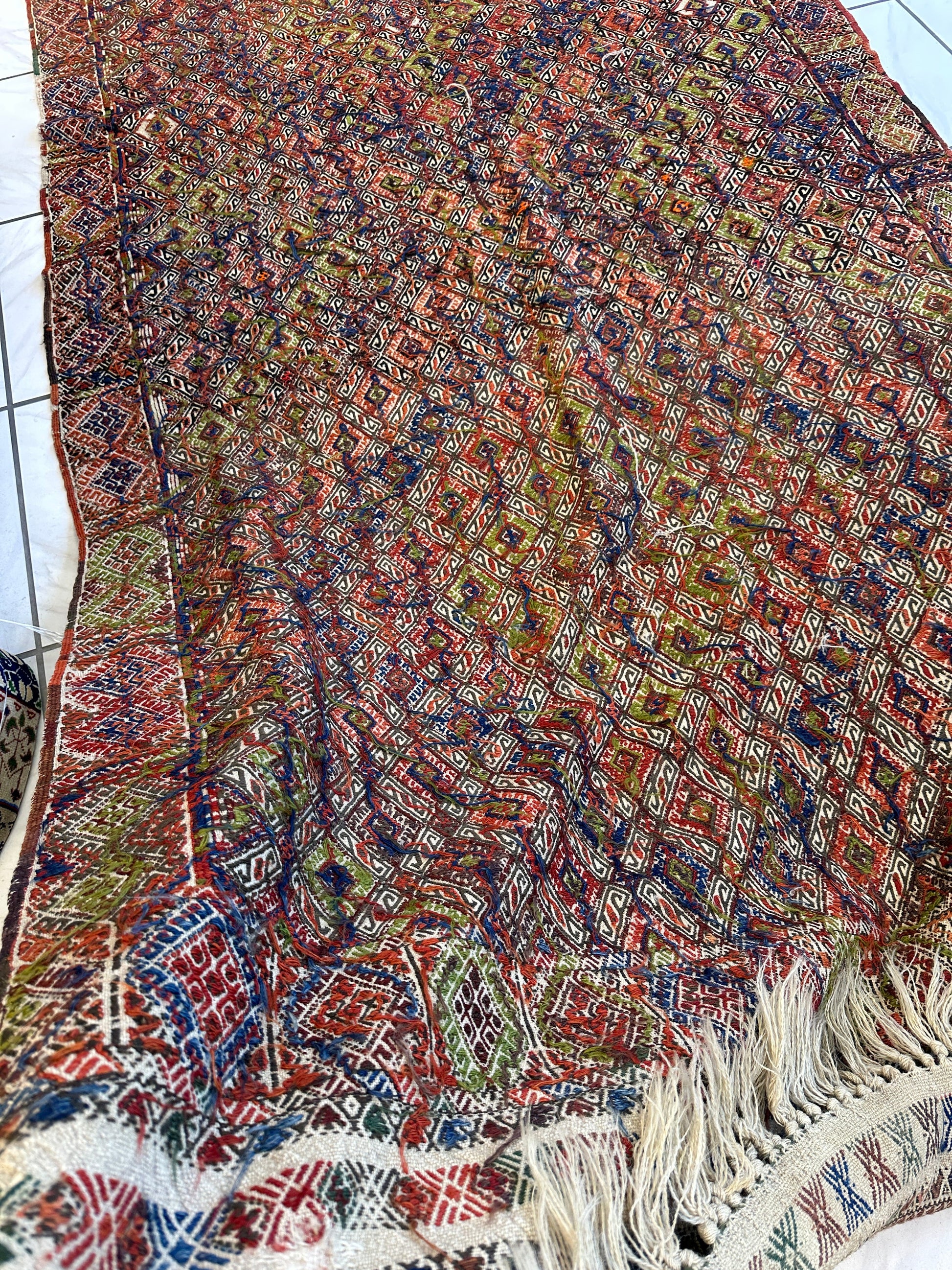 Antique Turkish Jajim Wool Rug 5’6” x 14’5” - Tampa Home & Garden Store