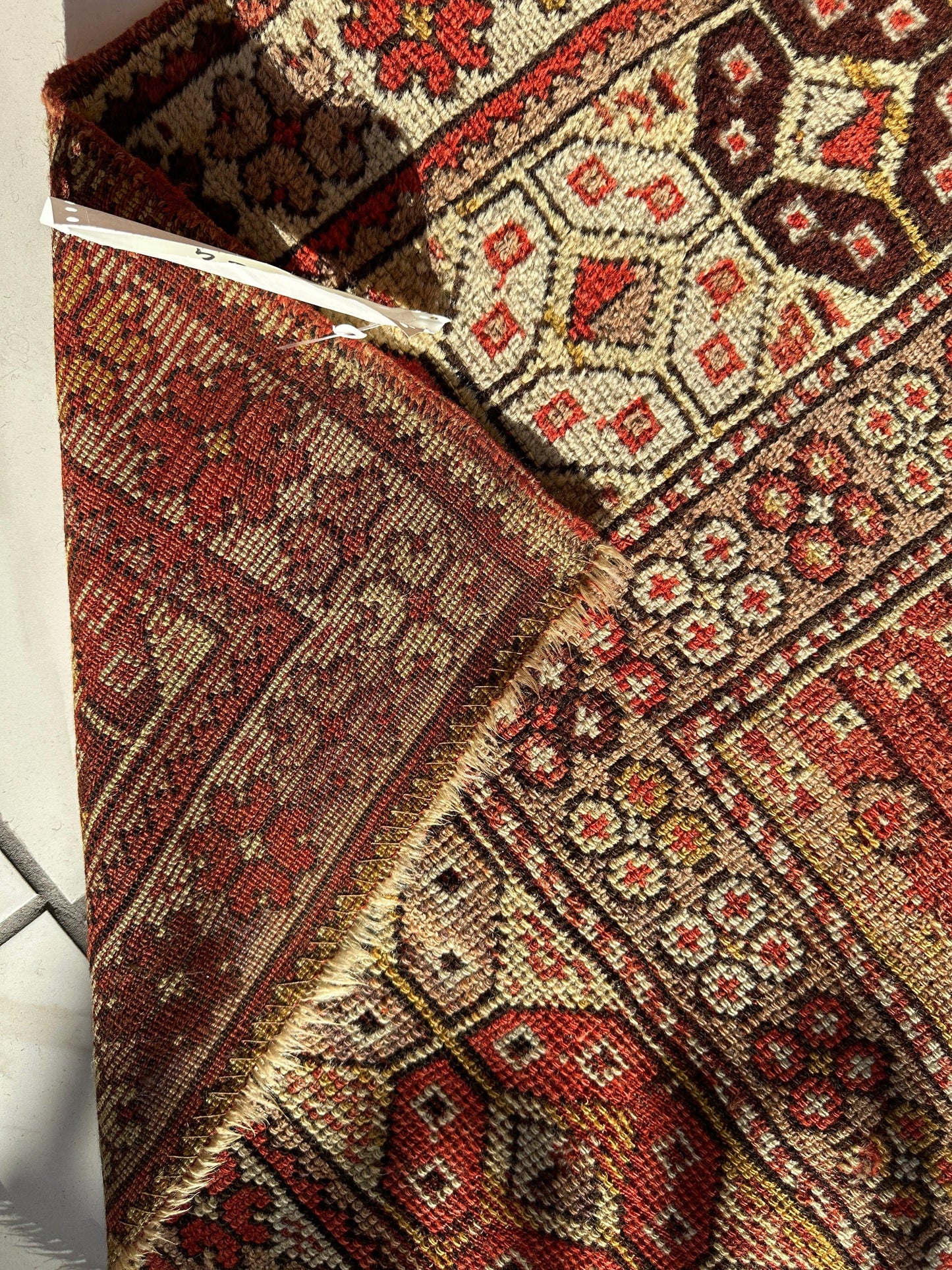 Antique Turkish Wool Distressed Prayer Rug 4’3” x 5’11” - Tampa Home & Garden Store