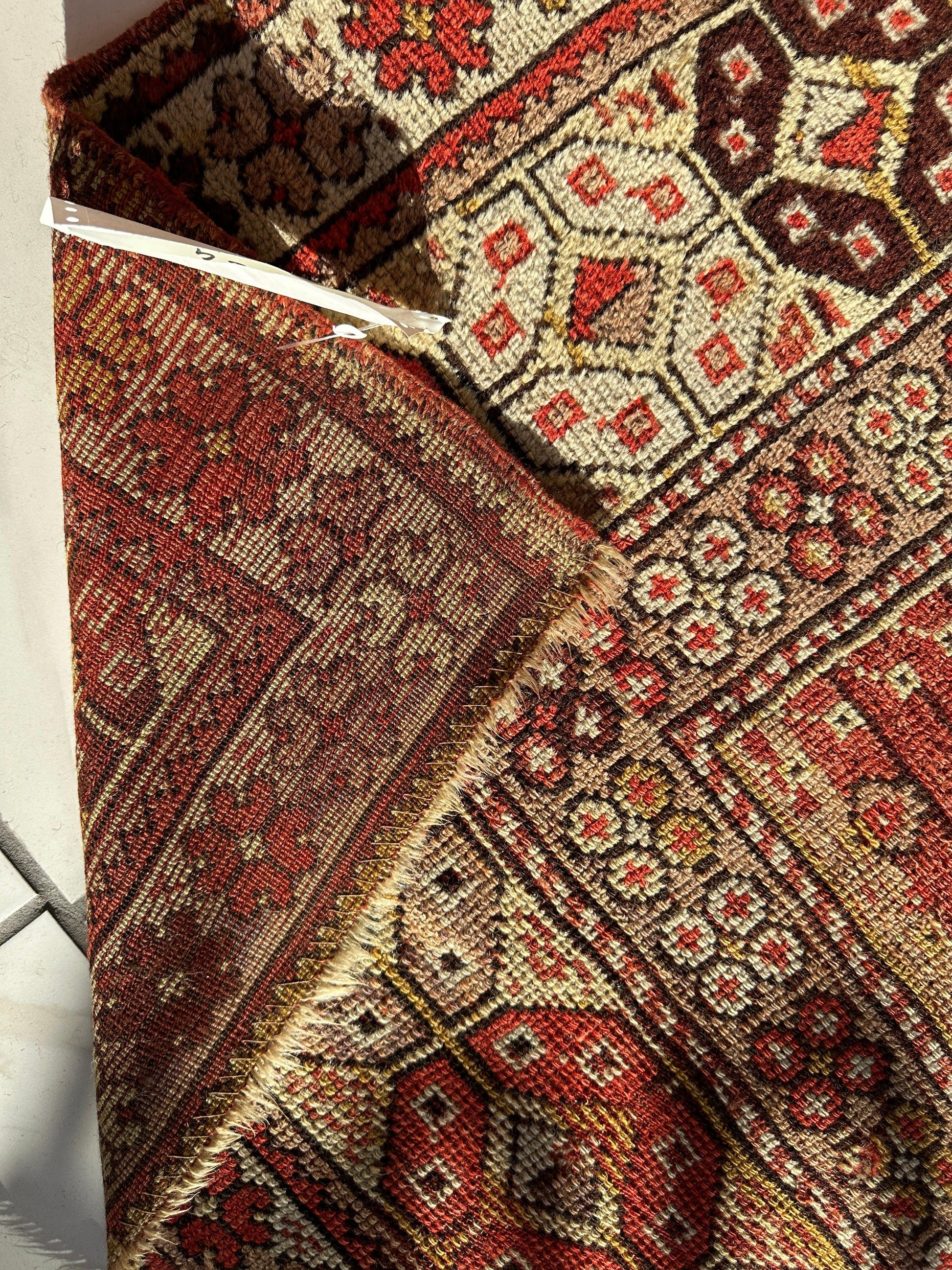 Antique Turkish Wool Distressed Prayer Rug 4’3” x 5’11” - Tampa Home & Garden Store