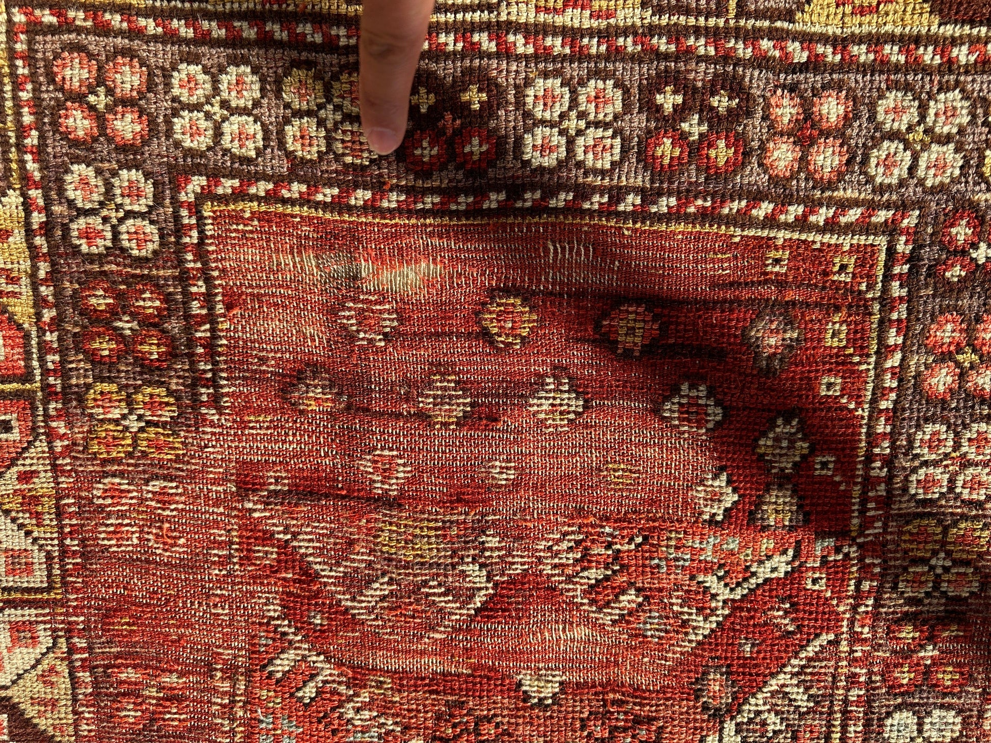 Antique Turkish Wool Distressed Prayer Rug 4’3” x 5’11” - Tampa Home & Garden Store