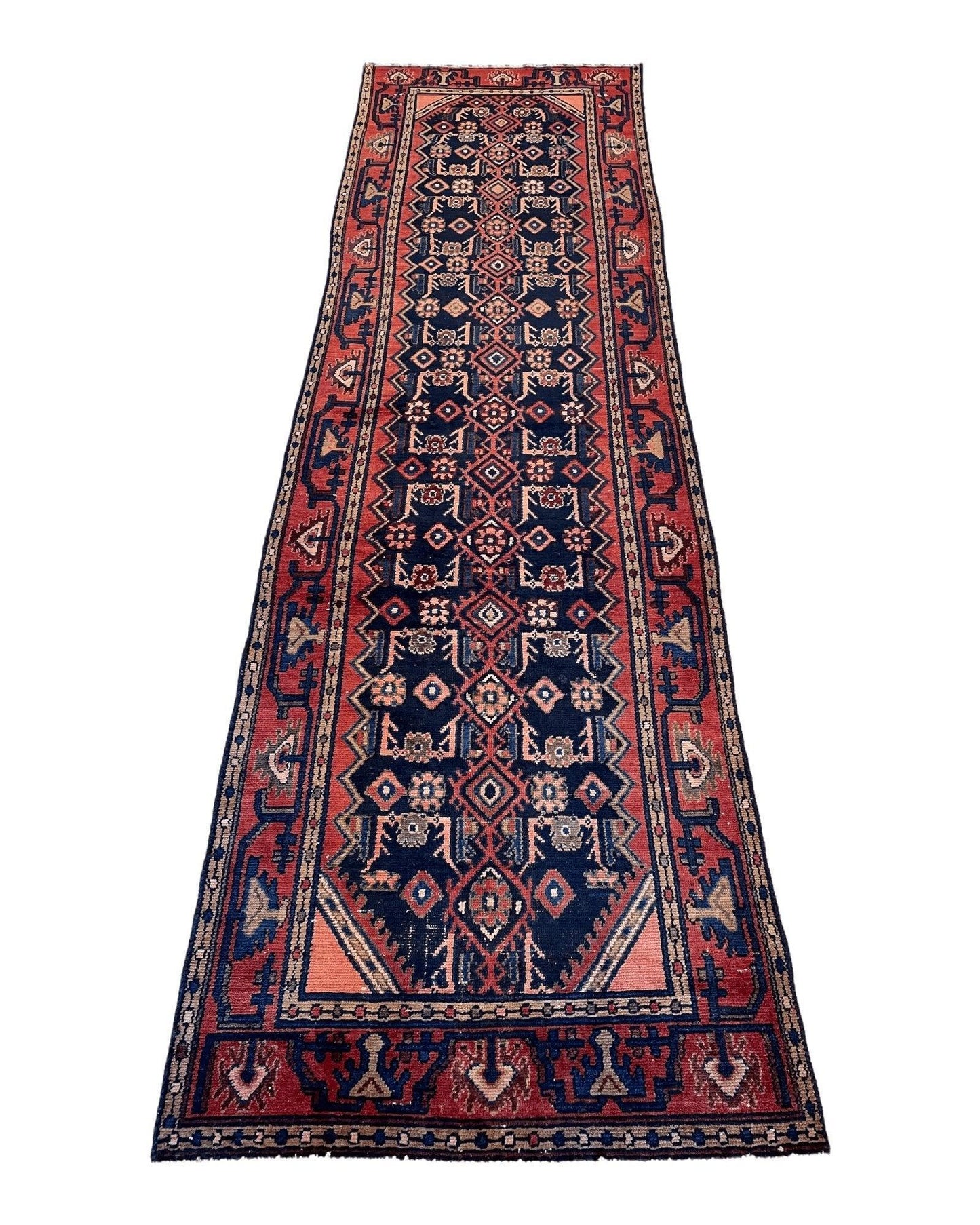 Antique Vegetable Dye Malayer Persian Runner Rug 3x10’4” - Tampa Home & Garden Store