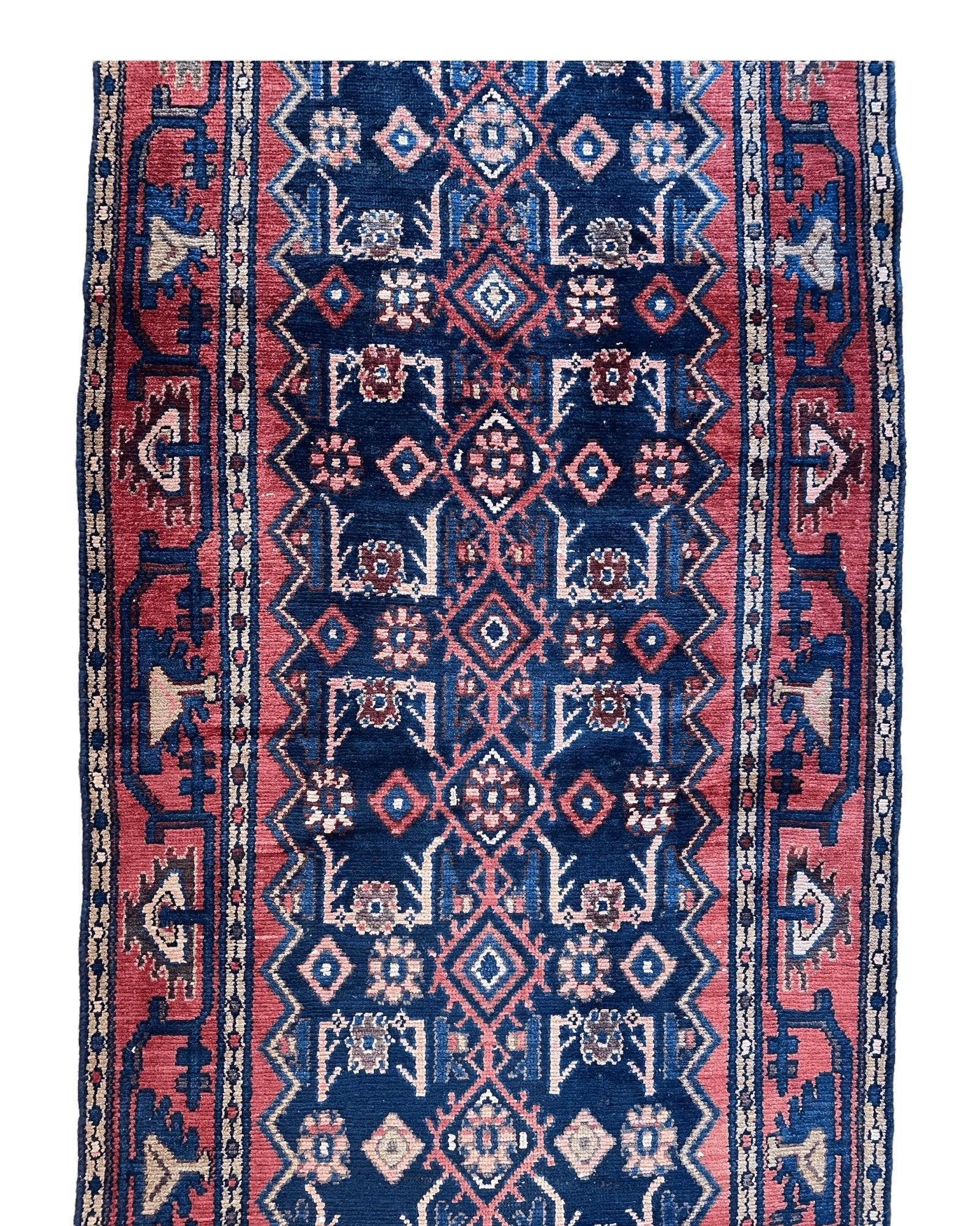 Antique Vegetable Dye Malayer Persian Runner Rug 3x10’4” - Tampa Home & Garden Store