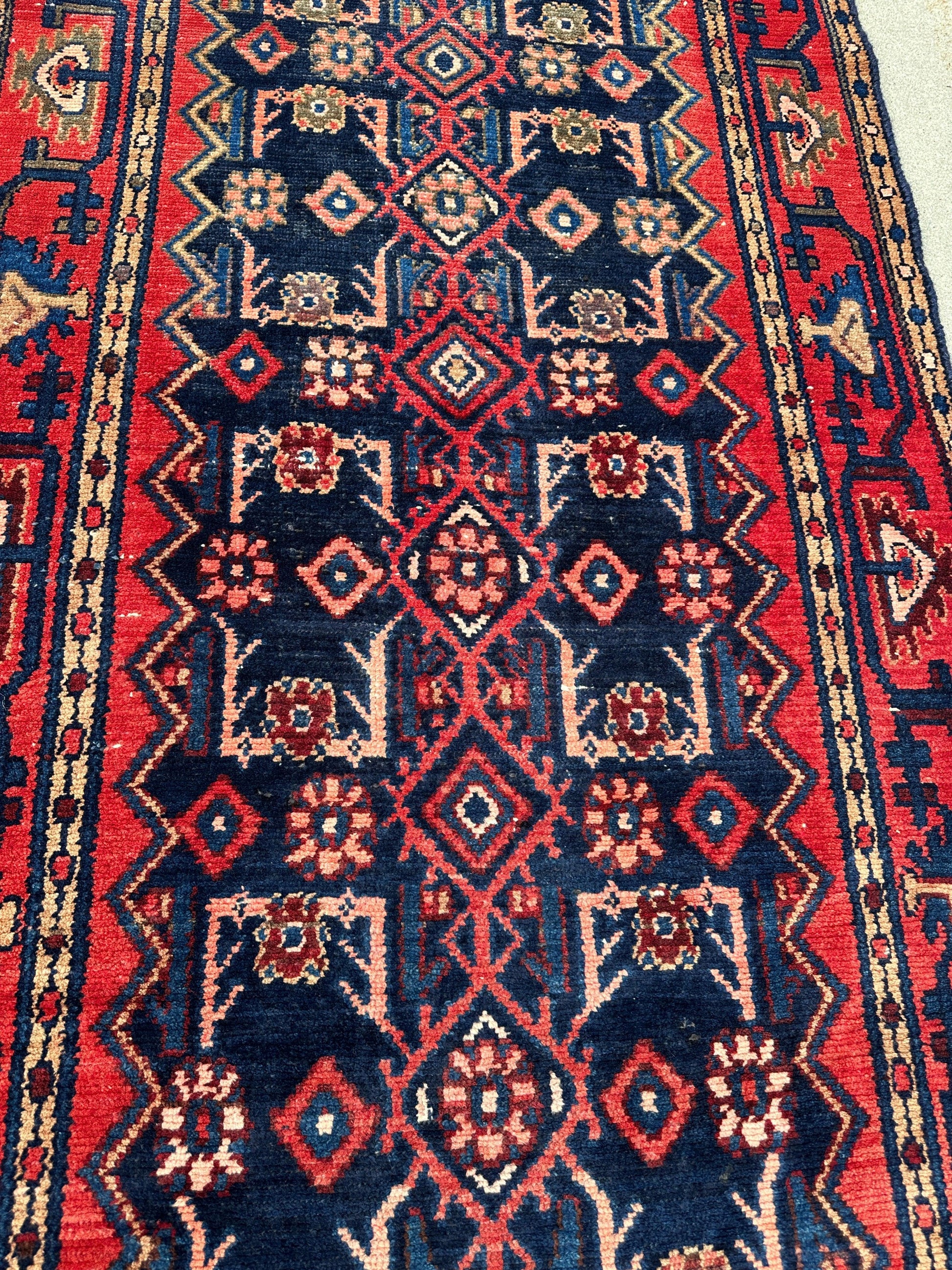 Antique Vegetable Dye Malayer Persian Runner Rug 3x10’4” - Tampa Home & Garden Store