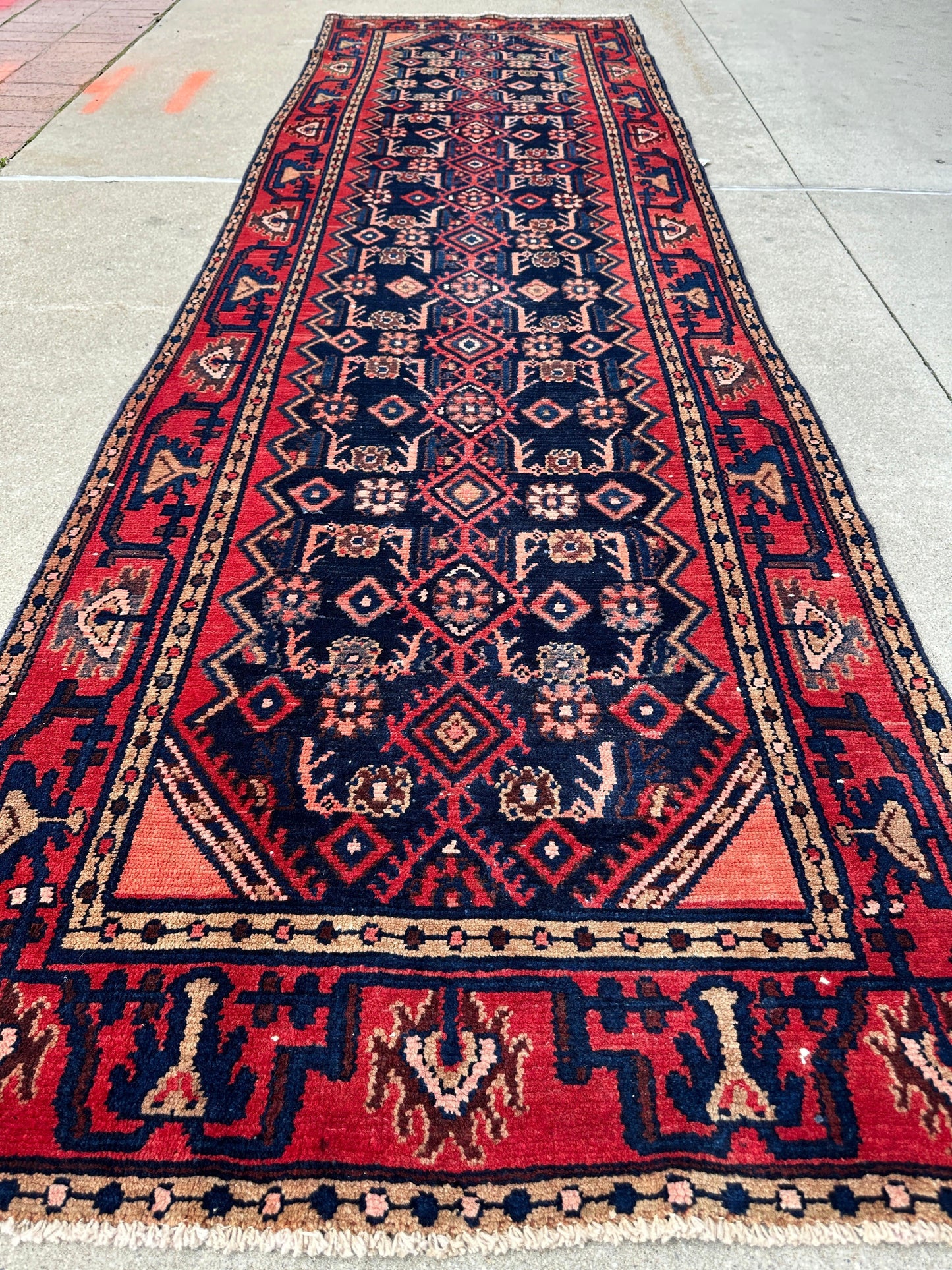 Antique Vegetable Dye Malayer Persian Runner Rug 3x10’4” - Tampa Home & Garden Store