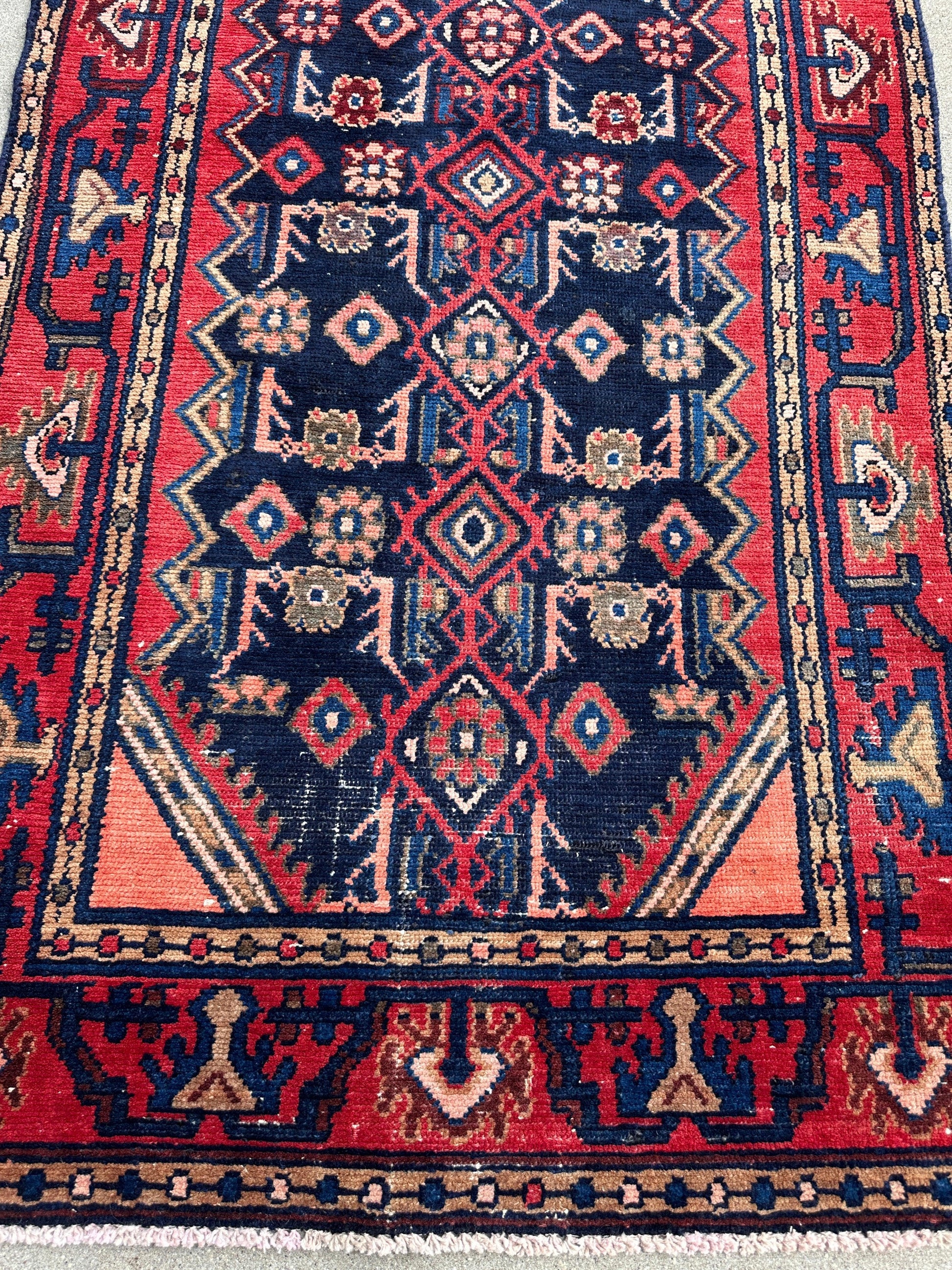 Antique Vegetable Dye Malayer Persian Runner Rug 3x10’4” - Tampa Home & Garden Store