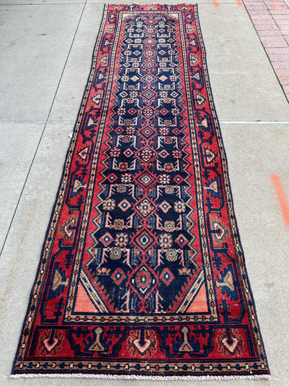 Antique Vegetable Dye Malayer Persian Runner Rug 3x10’4” - Tampa Home & Garden Store
