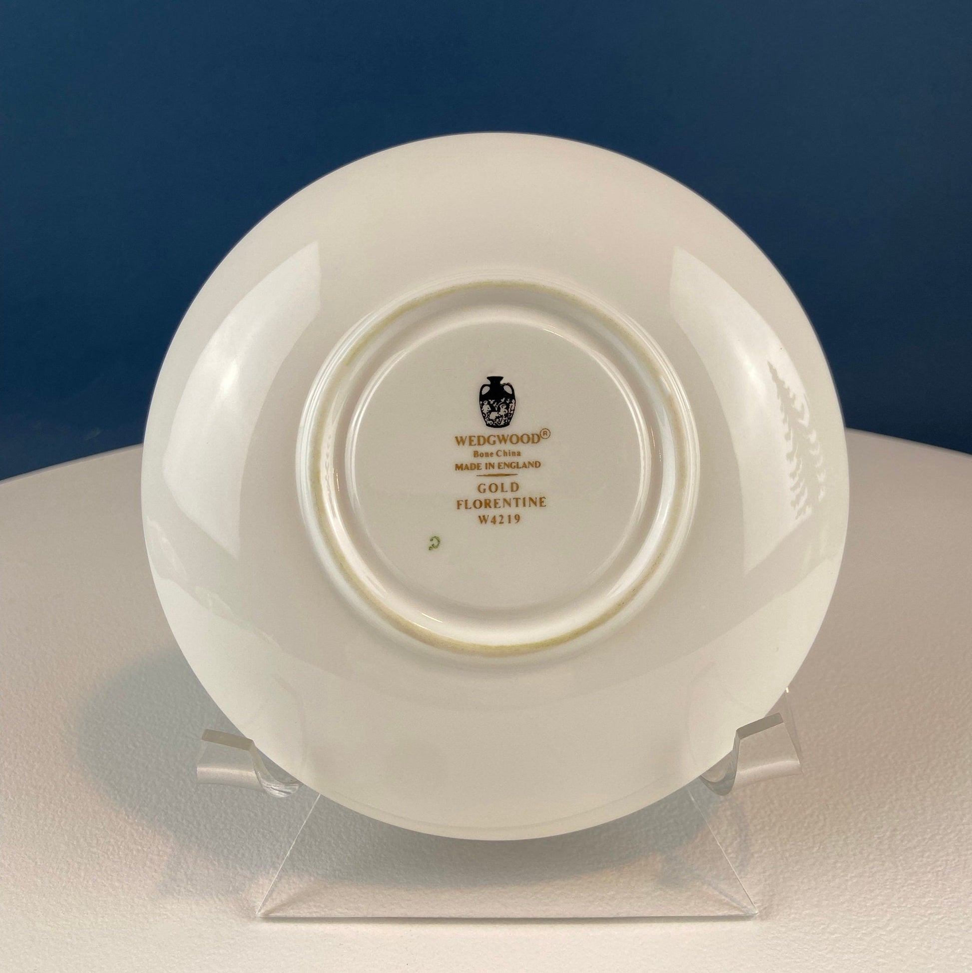 Antique Wedgewood Tea Cup and Saucer: Florentine Gold Dragons - Tampa Home & Garden Store
