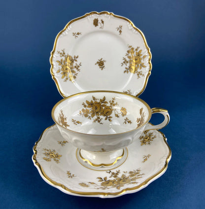 Antique Wedgewood Tea Cup and Saucer: Florentine Gold Dragons - Tampa Home & Garden Store