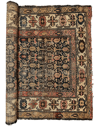 Antique Worn Late 19th Century Persian Rug 3’3” x 6’ - Tampa Home & Garden Store