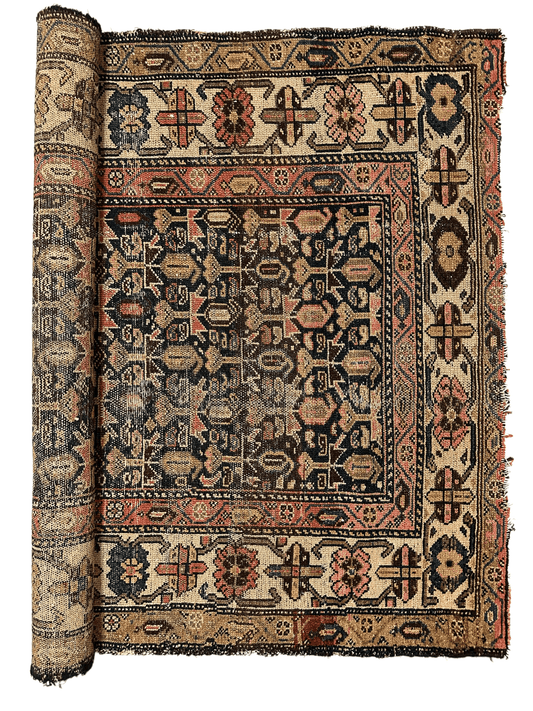 Antique Worn Late 19th Century Persian Rug 3’3” x 6’ - Tampa Home & Garden Store