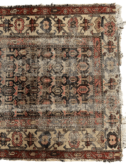Antique Worn Late 19th Century Persian Rug 3’3” x 6’ - Tampa Home & Garden Store
