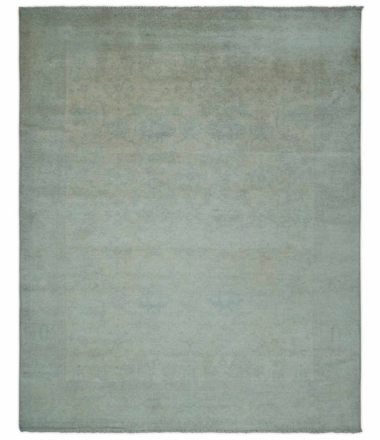 Antique look Beige and Gray Hand Knotted Oriental Oushak 8x10 wool Area Rug - Tampa Home & Garden Store