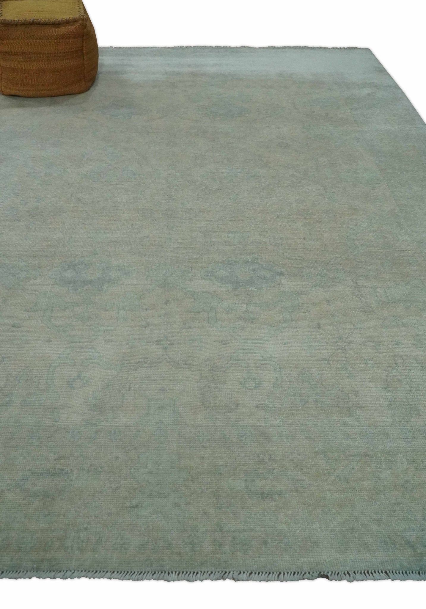 Antique look Beige and Gray Hand Knotted Oriental Oushak 8x10 wool Area Rug - Tampa Home & Garden Store