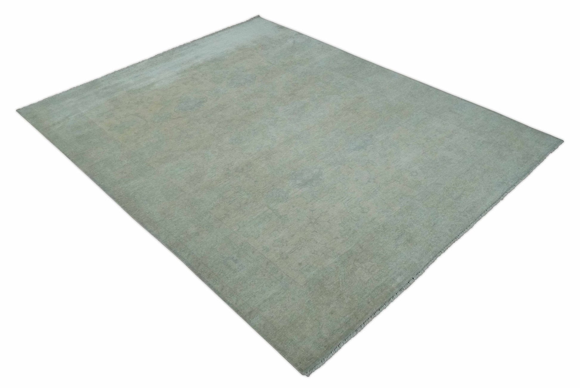 Antique look Beige and Gray Hand Knotted Oriental Oushak 8x10 wool Area Rug - Tampa Home & Garden Store