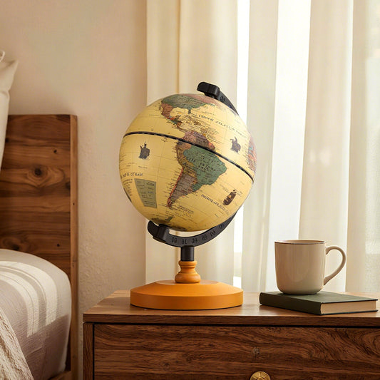 Antique Globe Dia 5.5 Inch Mini Rotating World Globe with Wooden Base-Brozen - Tampa Home & Garden Store