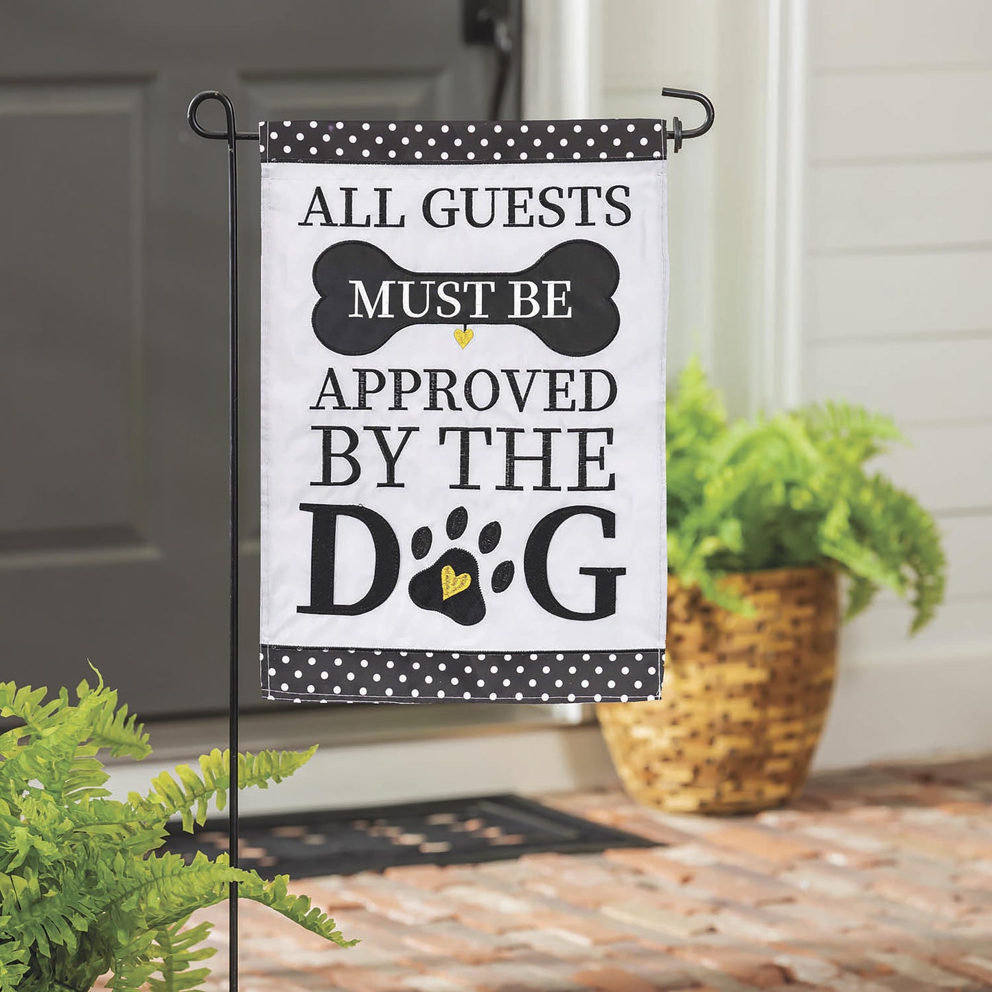 Approved by the Dog Garden Applique Flag - Tampa Home & Garden Store