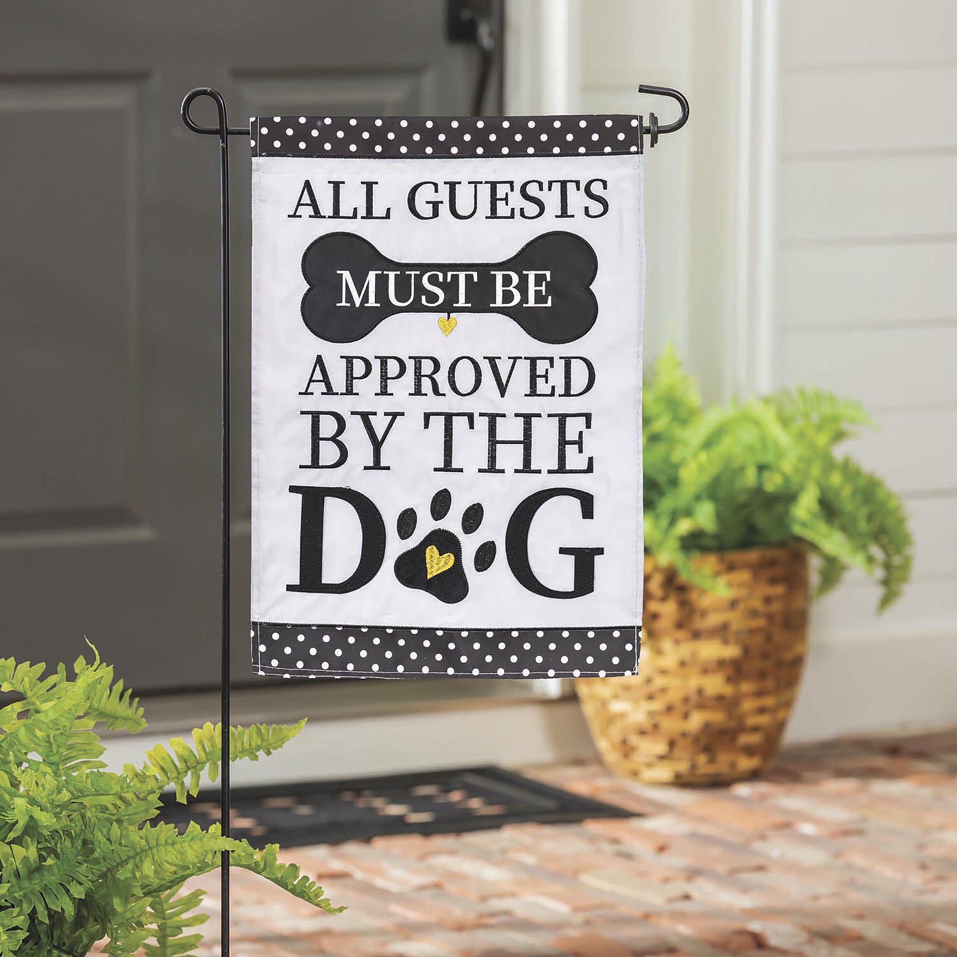 Approved by the Dog Garden Applique Flag - Tampa Home & Garden Store