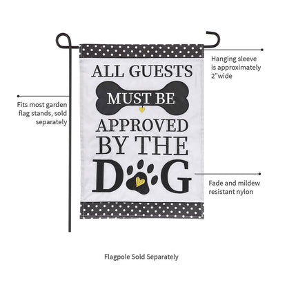 Approved by the Dog Garden Applique Flag - Tampa Home & Garden Store