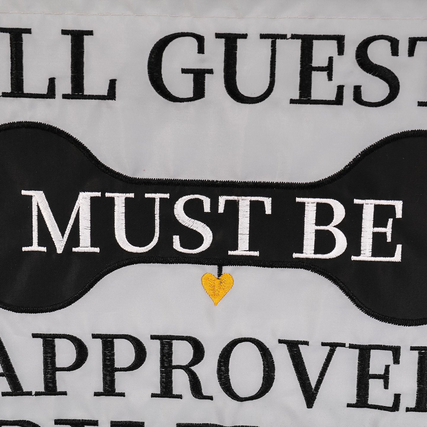 Approved by the Dog Garden Applique Flag - Tampa Home & Garden Store