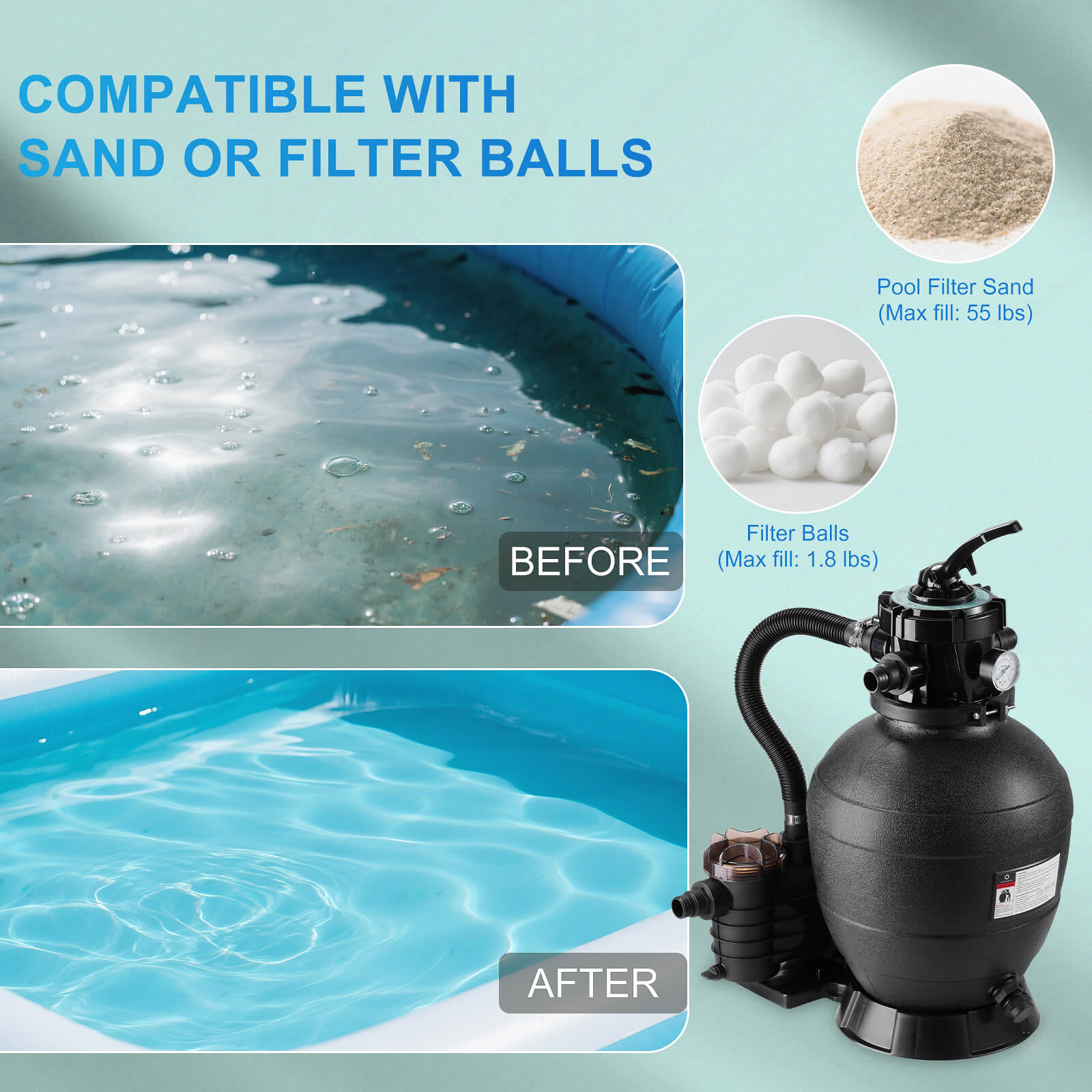 AquaMind AM13 Sand Filter Pump - Tampa Home & Garden Store