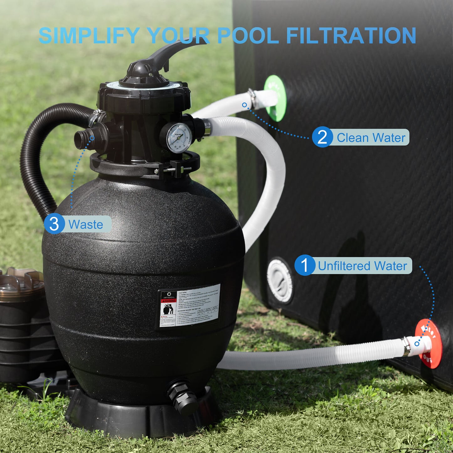 AquaMind AM13 Sand Filter Pump - Tampa Home & Garden Store