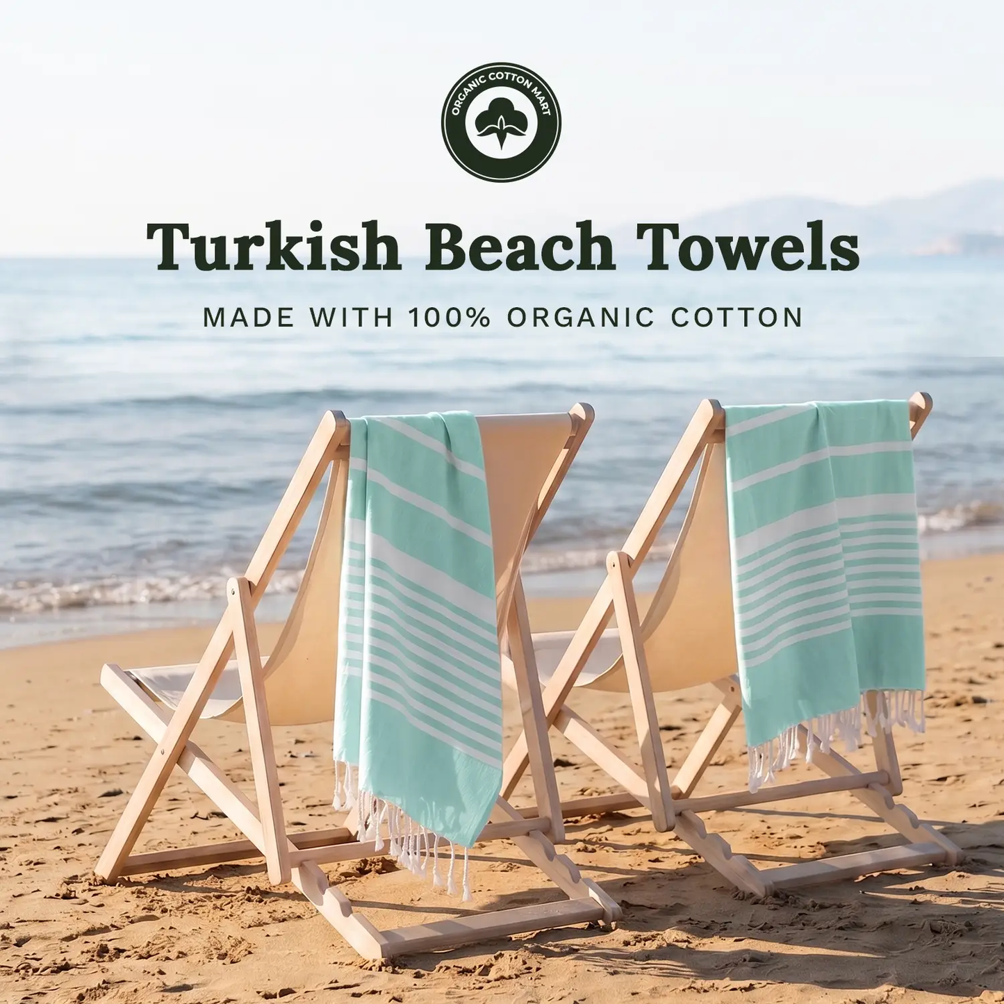 Turkish Quick Dry Beach Towels Organic Cotton