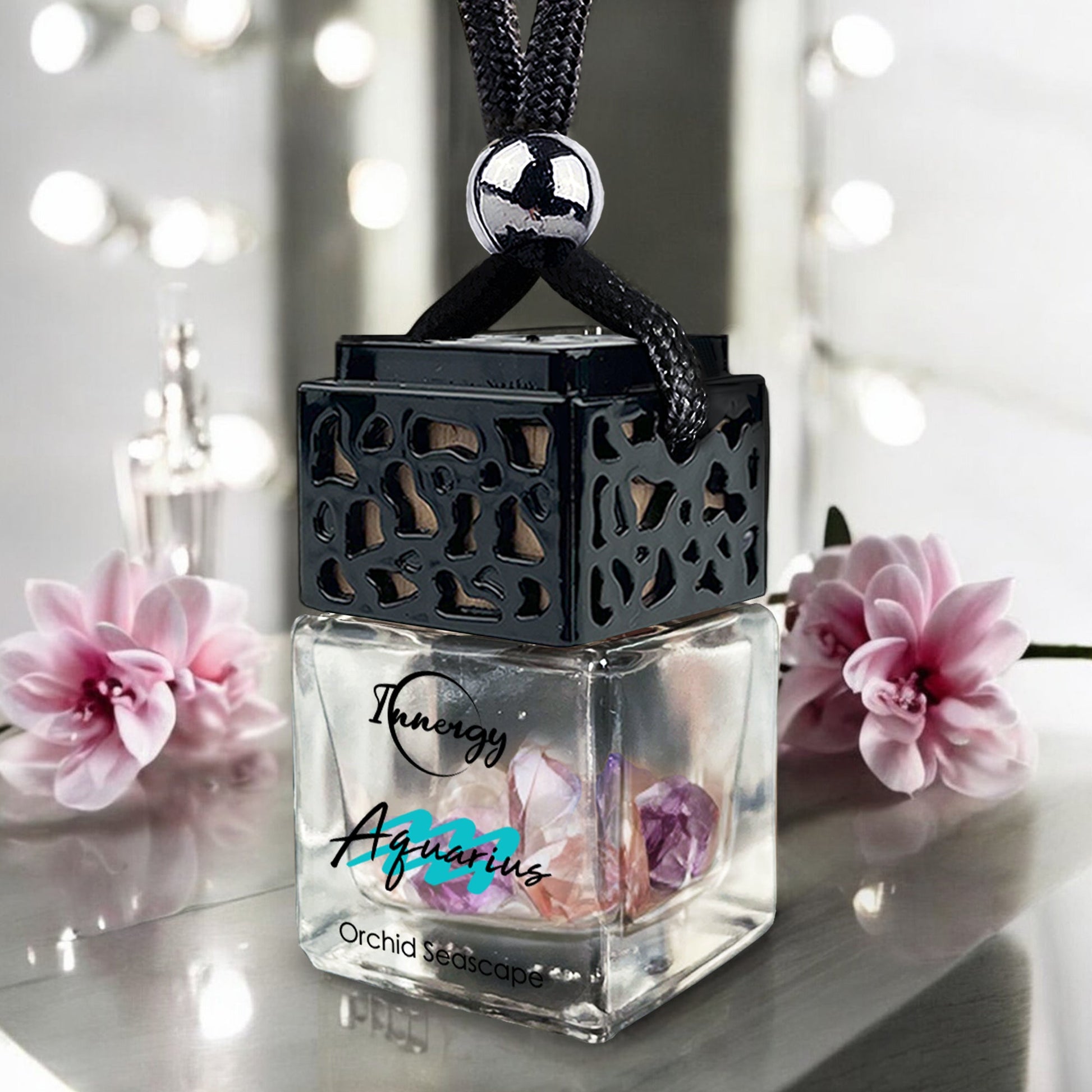 Aquarius Zodiac Crystal-Enhanced Oil Diffuser, Car Air Freshener, 8ml - Tampa Home & Garden Store