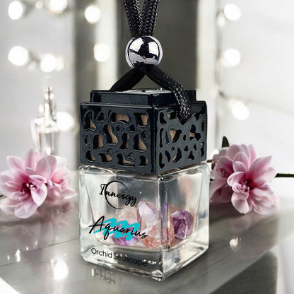 Aquarius Zodiac Crystal-Enhanced Oil Diffuser, Car Air Freshener, 8ml - Tampa Home & Garden Store