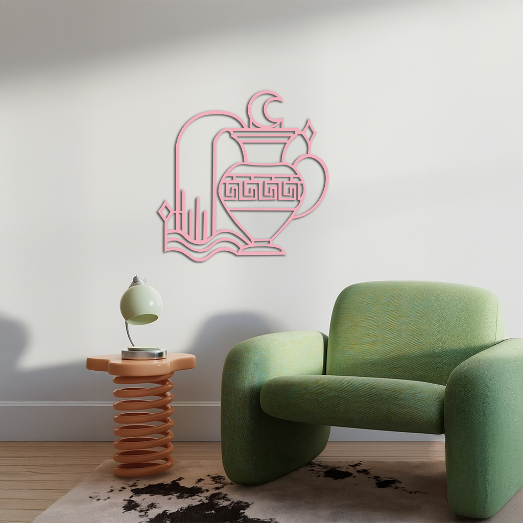 Aquarius Zodiac Metal Wall Art – Geometric Water Bearer Astrology Decor - KAFGP151 - Tampa Home & Garden Store
