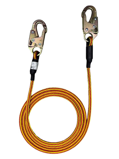 Arbo Space Iron Braid Wire Core Flipline 12' w/ 2 steel snap hooks - Tampa Home & Garden Store