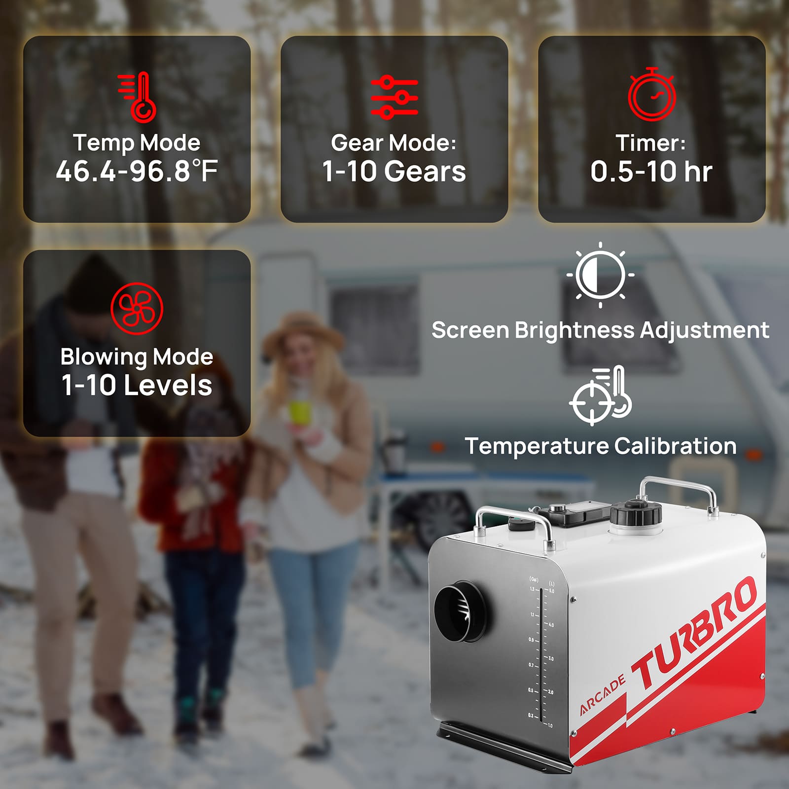 Arcade H8BP Diesel Heater, 8kW Triple Power, All-in-One Compact - Tampa Home & Garden Store