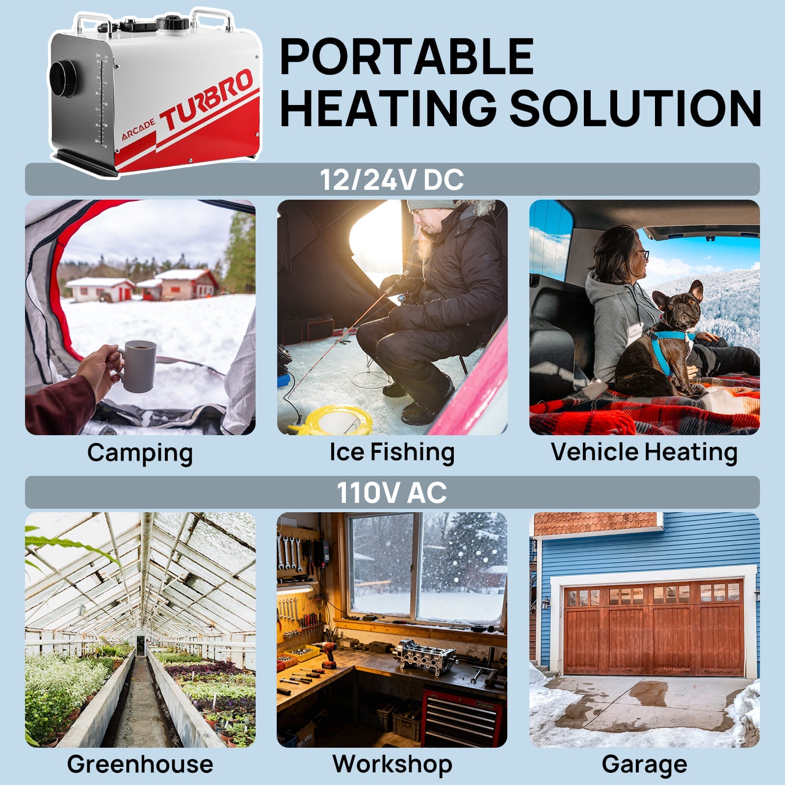 Arcade H8BP Diesel Heater, 8kW Triple Power, All-in-One Compact - Tampa Home & Garden Store