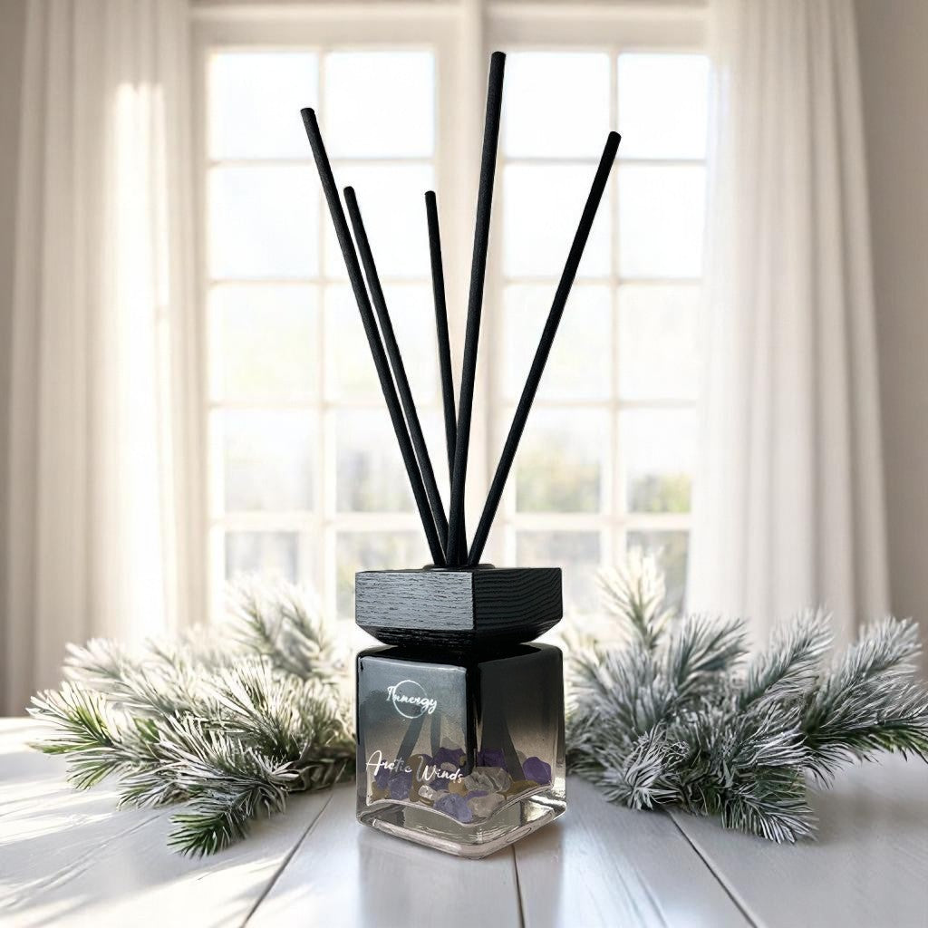 Arctic Winds Crystal-Enhanced Reed Oil Diffuser, 100ml - Tampa Home & Garden Store