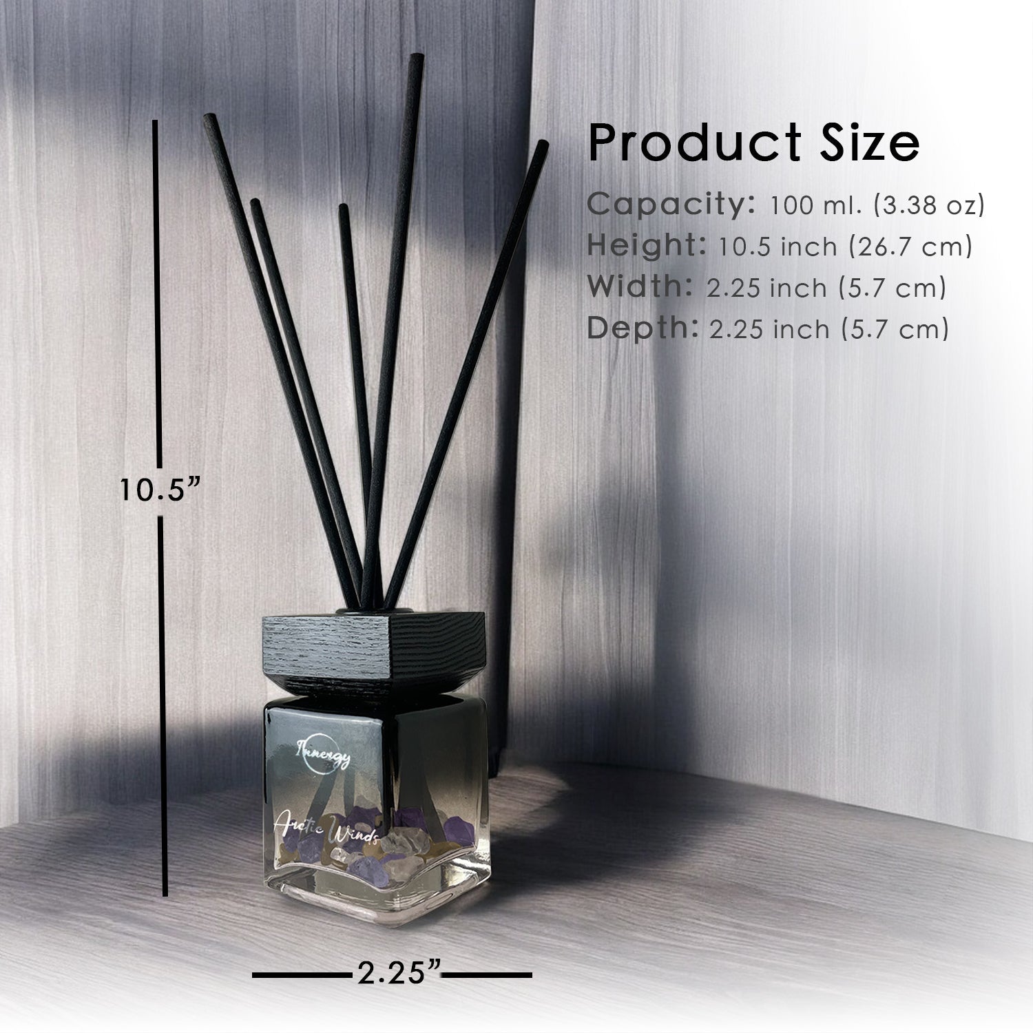 Arctic Winds Crystal-Enhanced Reed Oil Diffuser, 100ml - Tampa Home & Garden Store