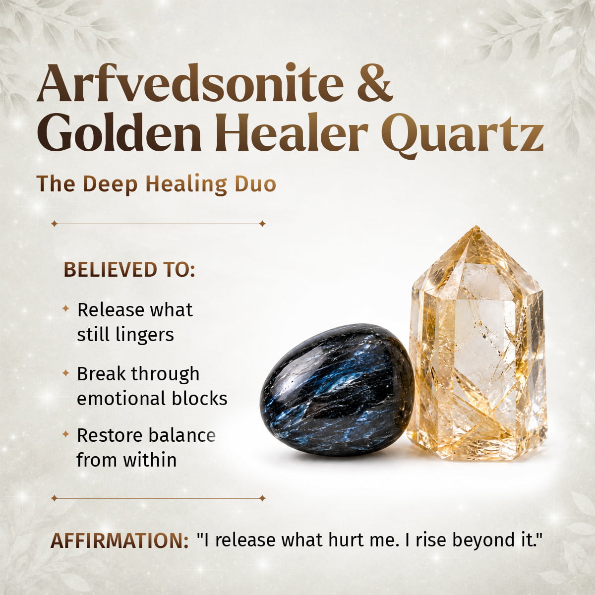 Arfvedsonite Deep Healing Bracelet 6mm Conscious Items with arfvedsonite&golden healer quartz on Tampa Home & Garden Store