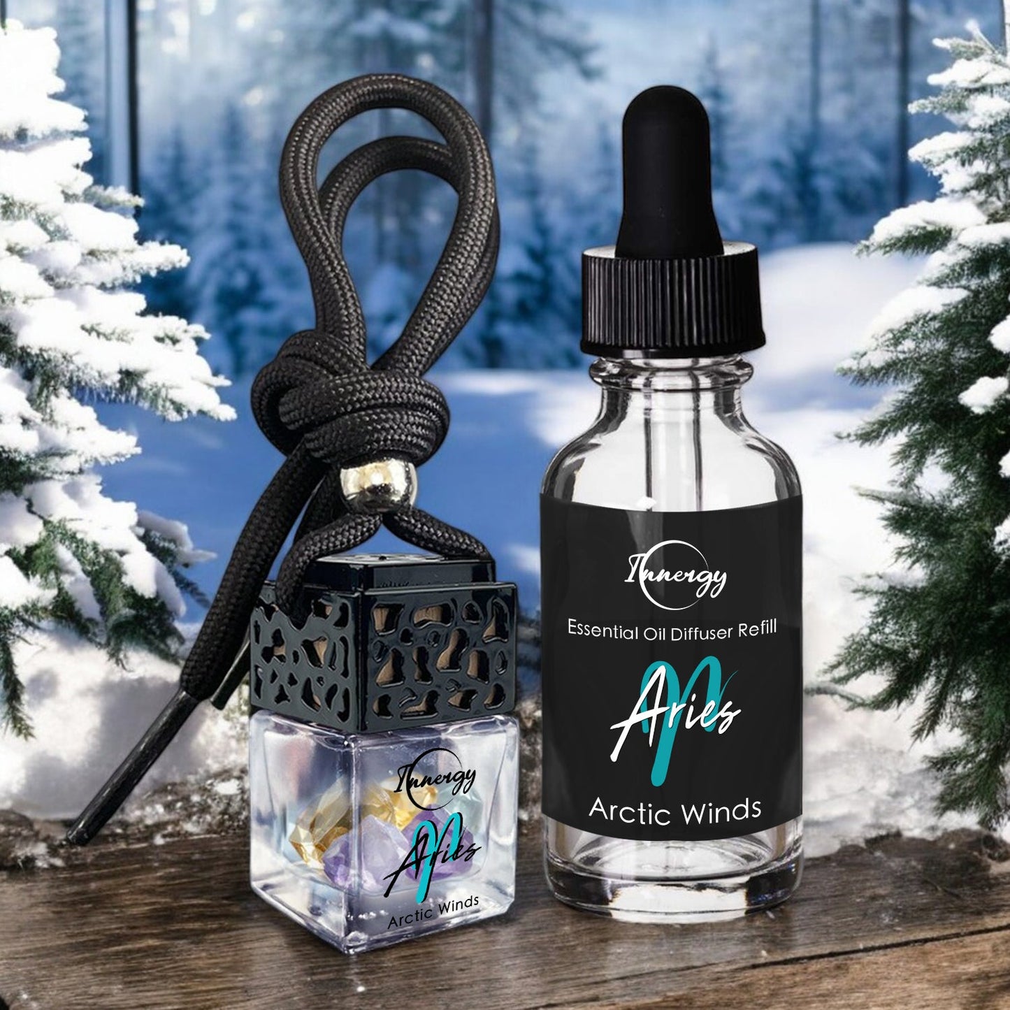 Aries Zodiac Crystal-Enhanced Oil Diffuser, Car Air Freshener, 8ml - Tampa Home & Garden Store