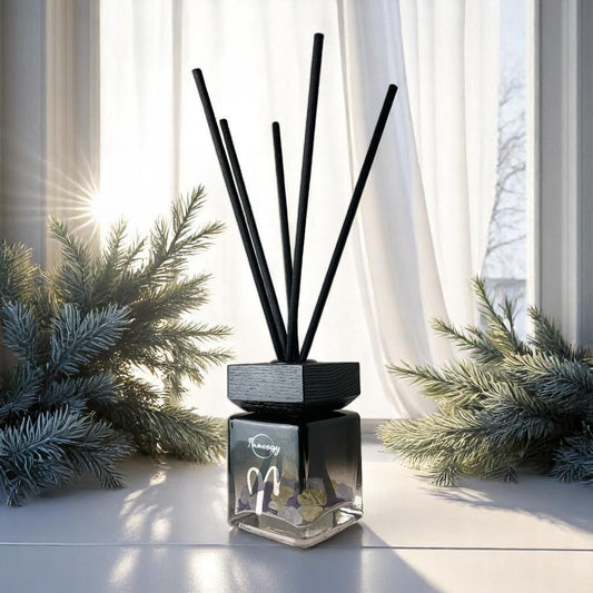 Aries Zodiac Crystal-Enhanced Reed Oil Diffuser, Arctic Winds Scent, 100ml - Tampa Home & Garden Store