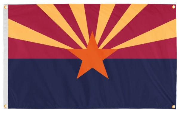 Arizona Flag with Grommets Along the Edges for Wall Hanging - Tampa Home & Garden Store