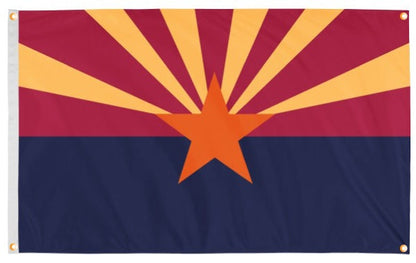 Arizona Flag with Grommets Along the Edges for Wall Hanging - Tampa Home & Garden Store