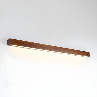 Pinea linear pine wood wall light with frosted diffuser and dimmable warm LED glow for hallway on Tampa Home & Garden Store
