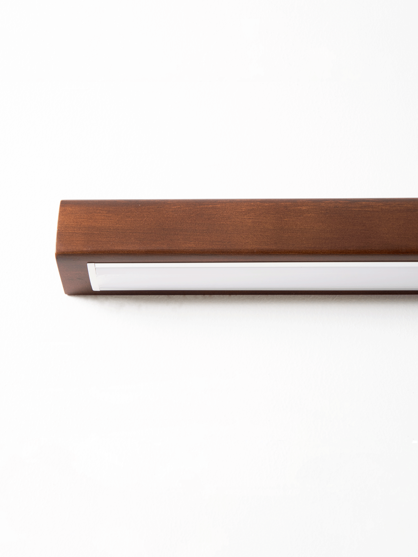 Pinea linear pine wood wall light with frosted diffuser, dimmable warm LED by Moktan Sabai on Tampa Home & Garden Store