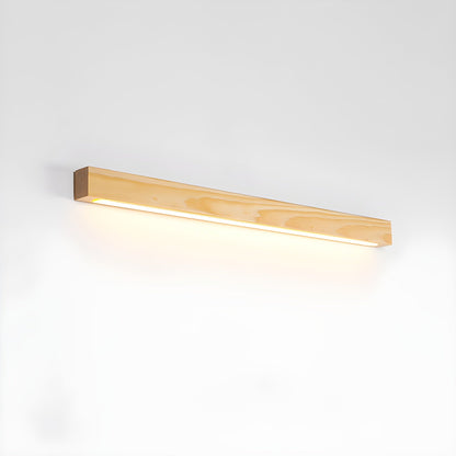 Pinea linear pine wood wall light with frosted diffuser and warm LED glow on Tampa Home & Garden Store