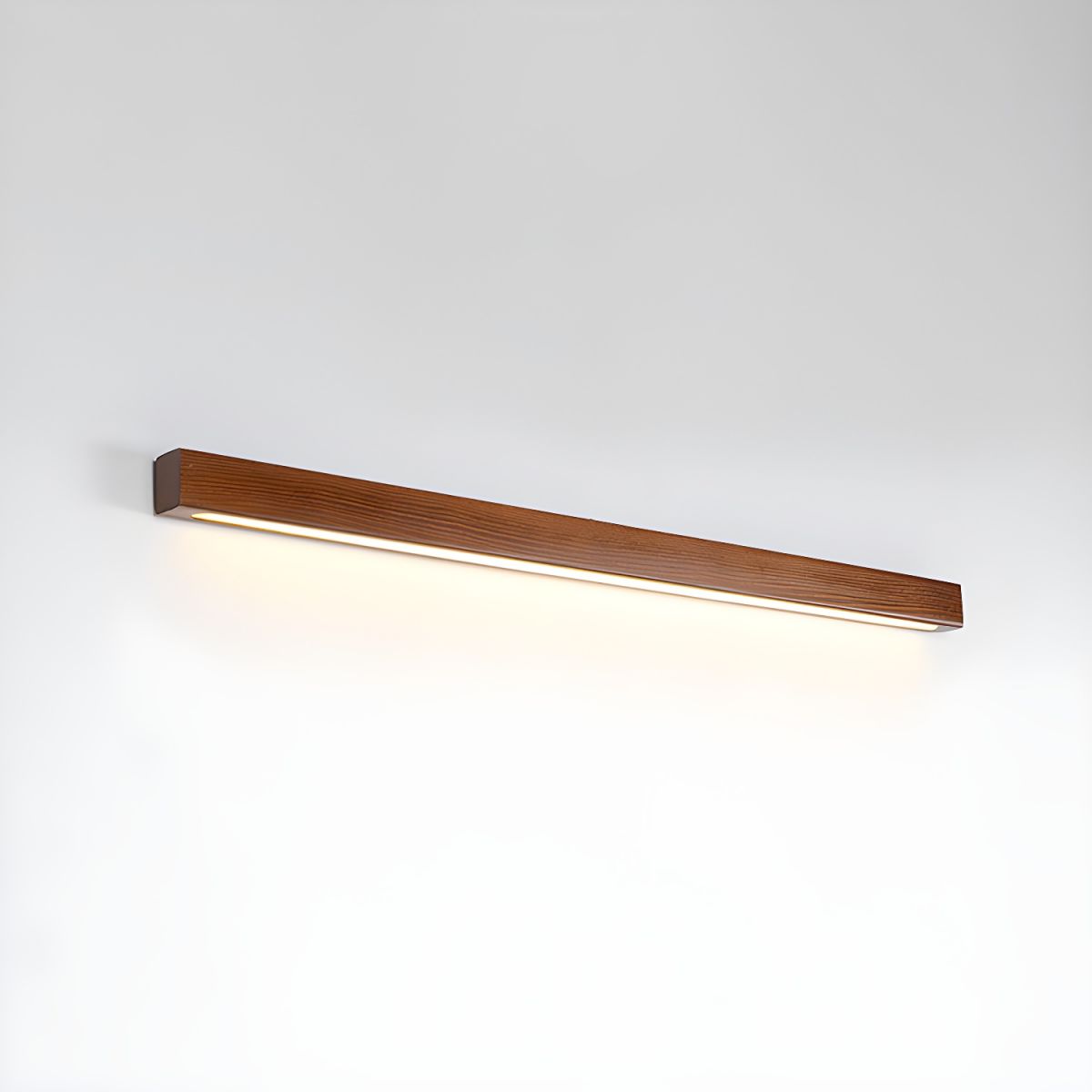 Pinea linear pine wood wall light with frosted diffuser and dimmable warm LED for hallway on Tampa Home & Garden Store