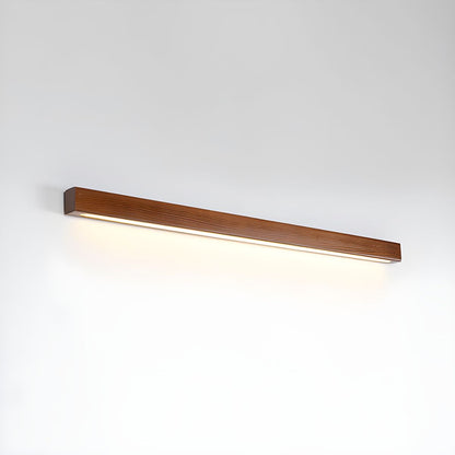 Pinea linear pine wood wall light with frosted diffuser and dimmable warm LED for hallway on Tampa Home & Garden Store