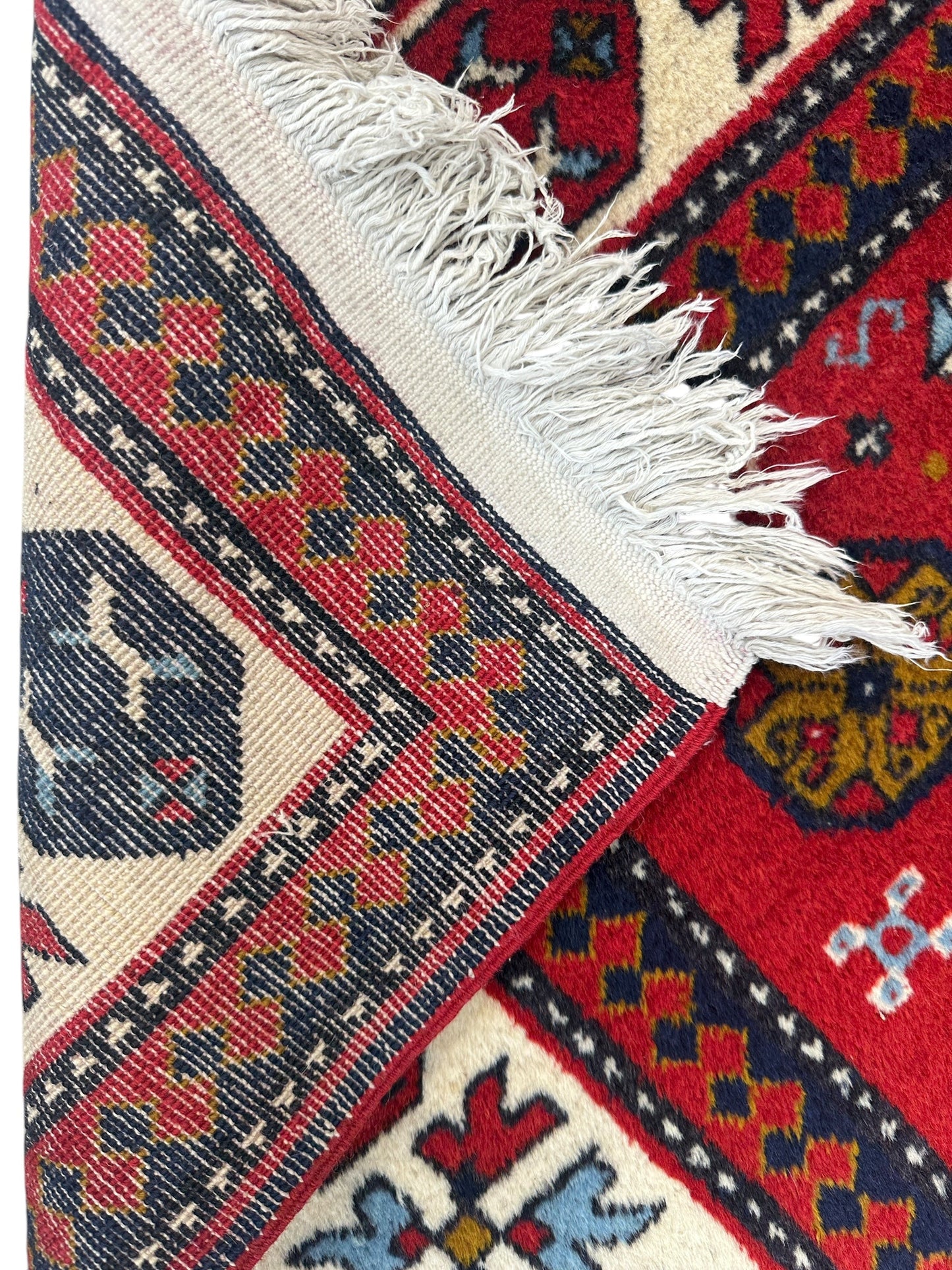Armenian Yerevan Wool Rug – 4’6” x 6’11” – Hand-Knotted Geometric Design - Tampa Home & Garden Store