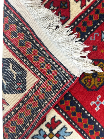 Armenian Yerevan Wool Rug – 4’6” x 6’11” – Hand-Knotted Geometric Design - Tampa Home & Garden Store
