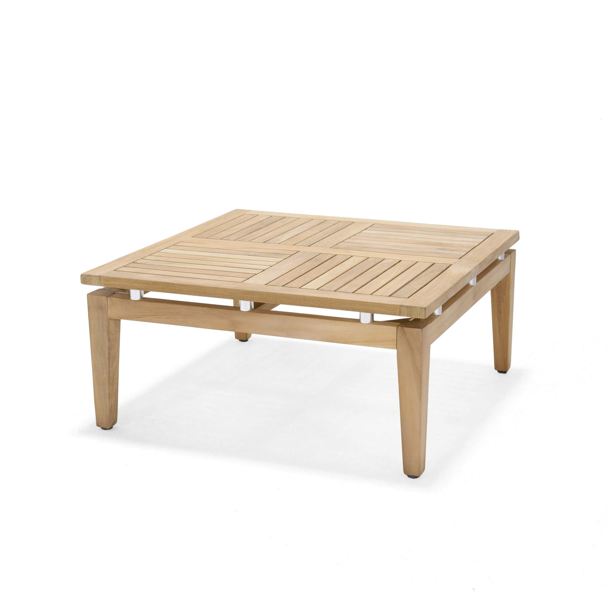 Arno Square Side Table by LifestyleGarden US, natural wood with slatted top on Tampa Home & Garden Store